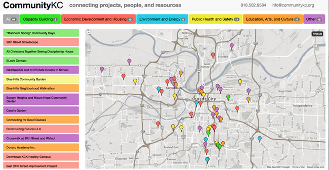 Screen shot of CommunityKC.org